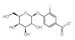 2-氯-4-硝基苯基-Β-D-吡喃半乳糖苷结构式