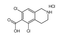 6-异喹啉甲酸-5,7-二氯-1,2,3,4-四氢盐酸盐结构式