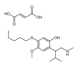 (E)-but-2-enedioic acid,4-methoxy-2-[3-methyl-1-(methylamino)butan-2-yl]-5-pentylsulfanylphenol Structure
