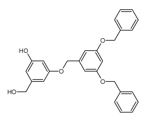 3-((3,5-bis(benzyloxy)benzyl)oxy)-5-(hydroxymethyl)phenol结构式