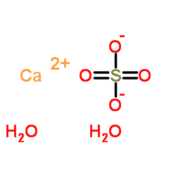 Calcium sulfate dihydrate structure