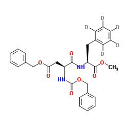 N-Benzyloxycarbonyl-O-benzoyl Aspartame-d5 Structure