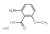 2-氨基-6-甲氧基苯甲酸氢溴酸盐结构式