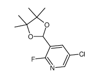 5-chloro-2-fluoro-3-(4,4,5,5-tetramethyl-1,3-dioxolan-2-yl)pyridine structure