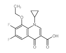 1-环丙基-8-乙氧基-6,7-二氟-4-氧代-1,4-二氢喹啉-3-甲酸结构式