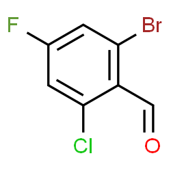 2-bromo-6-chloro-4-fluorobenzaldehyde Structure
