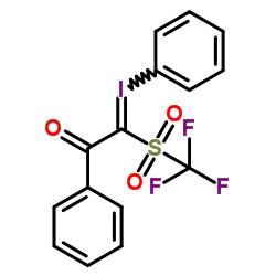 (2Z)-1-Phenyl-2-(phenyl-λ3-iodanylidene)-2-[(trifluoromethyl)sulfonyl]ethanone Structure