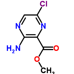 3-氨基-6-氯吡嗪-2-甲酸甲酯结构式