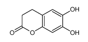 6,7-dihydroxy-3,4-dihydrochromen-2-one结构式