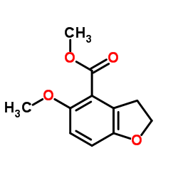 Methyl 5-methoxy-2,3-dihydro-1-benzofuran-4-carboxylate结构式