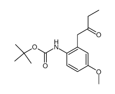 1-[2-(tert-butoxycarbonylamino)-5-methoxyphenyl]-2-butanone结构式