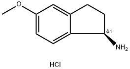 (R)-5-甲氧基-2,3-二氢-1H-茚-1-胺盐酸盐结构式
