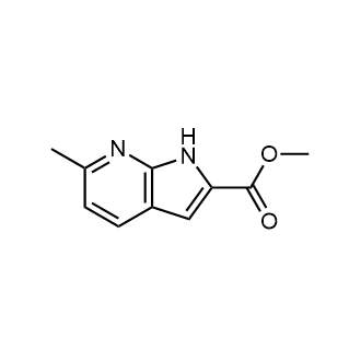 6-甲基-1H-吡咯并[2,3-b]吡啶-2-羧酸甲酯结构式