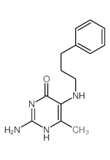 4(3H)-Pyrimidinone, 2-amino-6-methyl-5-[(3-phenylpropyl)amino]-结构式