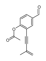 [4-formyl-2-(3-methylbut-3-en-1-ynyl)phenyl] acetate结构式