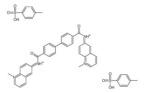 6,6'-(p,p'-Biphenylylenebis(carbonylimino))bis(1-methylquinolinium) ditosylate Structure