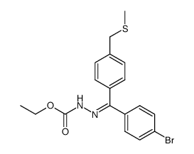 4-bromo-4'-methylmercaptomethylbenzophenone ethoxycarbonylhydrazone Structure