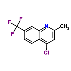 4-氯-2-甲基-7-(三氟甲基)喹啉结构式