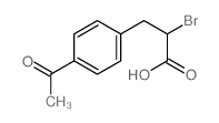 3-(4-乙酰基苯基)-2-溴丙酸结构式