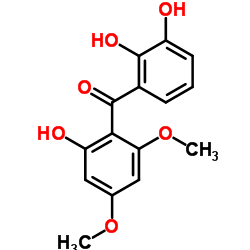 (2,3-二羟基苯基)(2-羟基-4,6-二甲氧基苯基)甲酮结构式