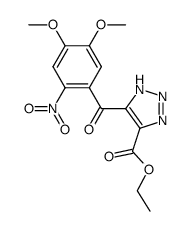 ethyl 5-(4,5-dimethoxy-2-nitrobenzoyl)-1H-1,2,3-triazole-4-carboxylate结构式