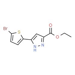 5-(5-溴噻吩-2-基)-1H-吡唑-3-羧酸乙酯结构式