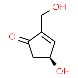 (S)-4-Hydroxy-2-(hydroxymethyl)-2-cyclopenten-1-one Structure
