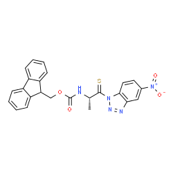 (S)-2-(FMOC-氨基)-1-(5-硝基-1-苯并[D][1,2,3]三唑基)丙烷-1-硫酮结构式