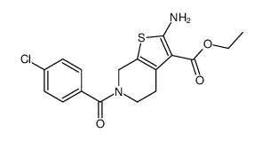 ethyl 2-amino-6-(4-chlorobenzoyl)-5,7-dihydro-4H-thieno[2,3-c]pyridine-3-carboxylate Structure