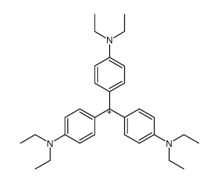 bis[4-(diethylamino)phenyl][4-(diethylammonio)phenyl]methylium Structure