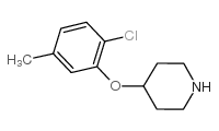 4-(2-氯-5甲基苯氧基)哌啶结构式