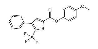 4-甲氧基苯基4-苯基-5-(三氟甲基)噻吩-2-羧酸结构式