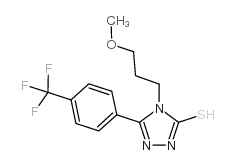 4-(3-甲氧基丙基)-5-[4-(三氟甲基)苯基]-4H-1,2,4-噻唑-3-硫醇结构式