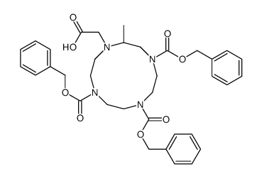 (4,7,10-TRIS-BENZYLOXYCARBONYLMETHYL-1,4,7,10TETRAAZA-CYCLODODEC-1-YL)-ACETIC ACID结构式