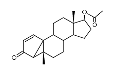 17β-Acetoxy-3-oxo-5-methyl-19-nor-4,10-cyclo-testen-(1) Structure