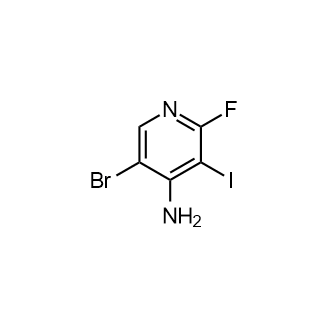5-溴-2-氟-3-碘吡啶-4-胺结构式