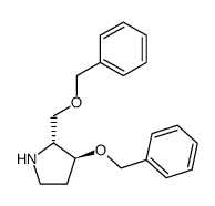 Pyrrolidine, 3-(phenylmethoxy)-2-(phenylmethoxy)methyl-, (2R,3S)- Structure