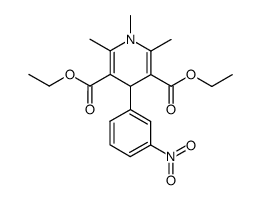1,2,6-trimethyl-4-(3-nitro-phenyl)-1,4-dihydro-pyridine-3,5-dicarboxylic acid diethyl ester结构式