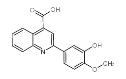 2-(3-羟基-4-甲氧基-苯基)-喹啉-4-羧酸结构式