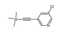 3-chloro-5-[(trimethylsilyl)ethynyl]pyridine结构式