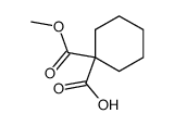 cyclohexane-1,1-dicarboxylic acid monomethyl ester结构式