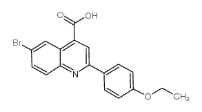 6-溴-2-(4-乙氧基苯基)喹啉-4-羧酸结构式