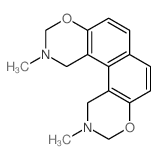 2,11-dimethyl-1,3,10,12-tetrahydro-[1,3]benzoxazino[5,6-f][1,3]benzoxazine结构式