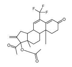 [(8R,9S,10R,13S,14S,17R)-17-acetyl-10,13-dimethyl-16-methylidene-3-oxo-6-(trifluoromethyl)-1,2,8,9,11,12,14,15-octahydrocyclopenta[a]phenanthren-17-yl] acetate Structure
