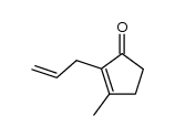 3-methyl-2-(-2-propenyl)cyclopenten-1-one结构式