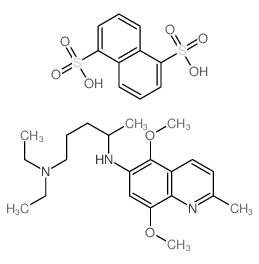 N-(5,8-dimethoxy-2-methyl-quinolin-6-yl)-N,N-diethyl-pentane-1,4-diamine; naphthalene-1,5-disulfonic acid结构式