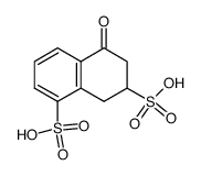 5-oxo-5,6,7,8-tetrahydro-naphthalene-1,7-disulfonic acid结构式