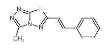 3-Methyl-6-(2-phenylvinyl)(1,2,4)triazolo(3,4-b)(1,3,4)thiadiazole结构式