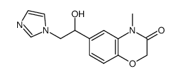 6-[1-hydroxy-2-(1H-1-imidazolyl)ethyl]-4-methyl-3,4-dihydro-2H-1,4-benzoxazin-3-one结构式