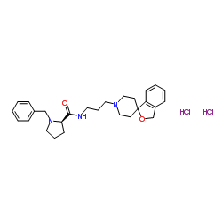 (2R)-1-苄基-N-(3-螺[异苯并呋喃-1(3H),4'-哌啶]-1'-丙基)-2-吡咯烷甲酰胺结构式